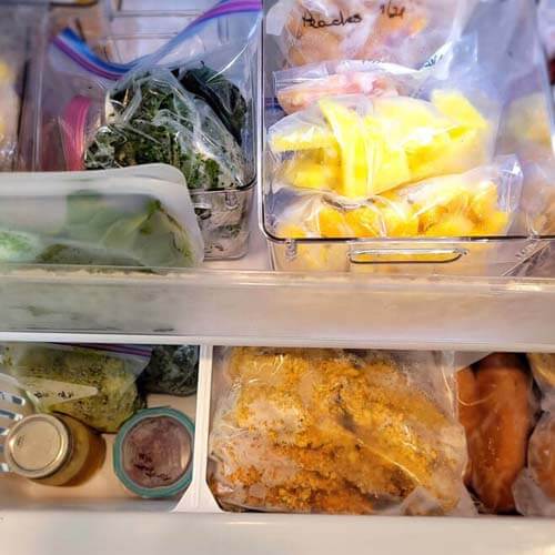 chicken strips in the freezer