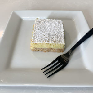 Classic Lemon Bars plated and ready to serve
